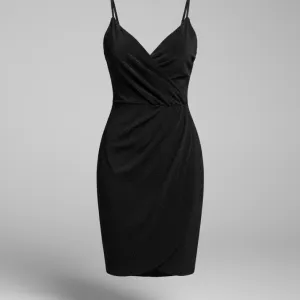 Crna šljokičava haljina