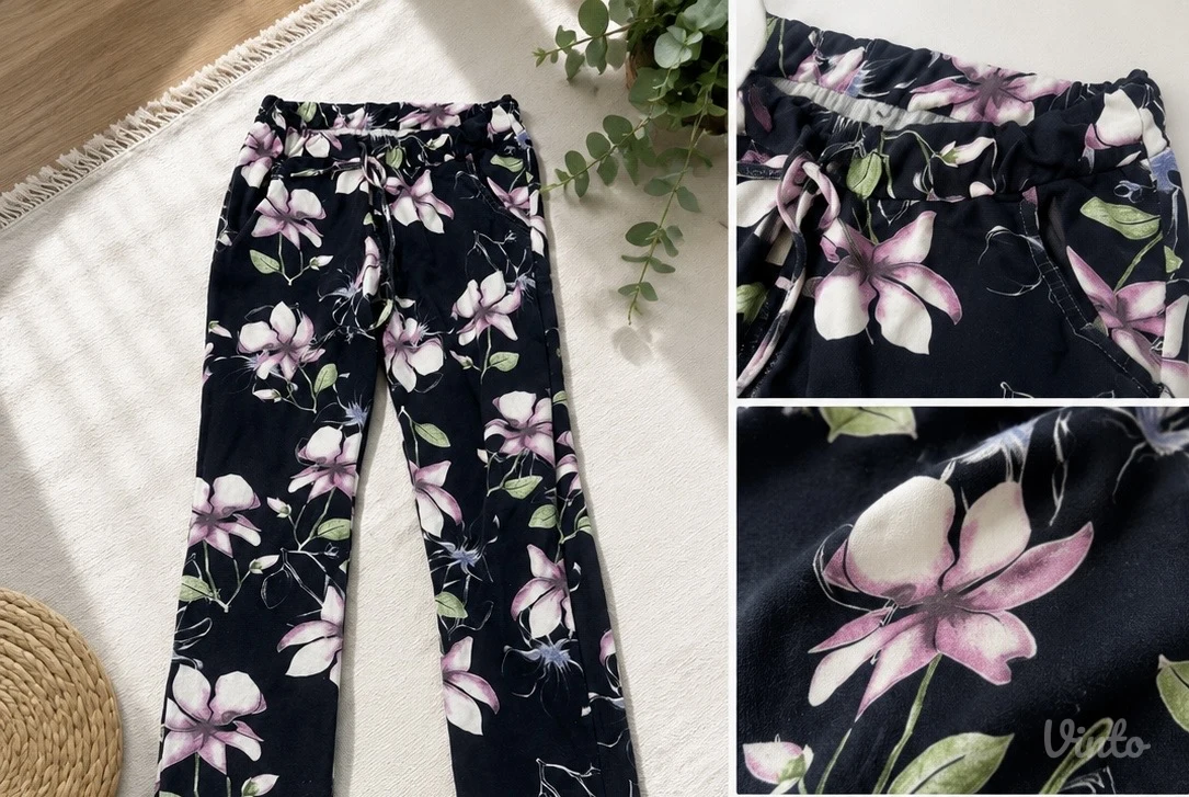 Cvetne pamučne pantalone