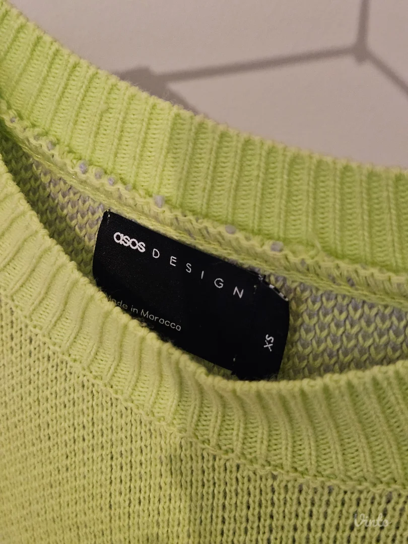 Asos kivi zeleni džemper na tufne