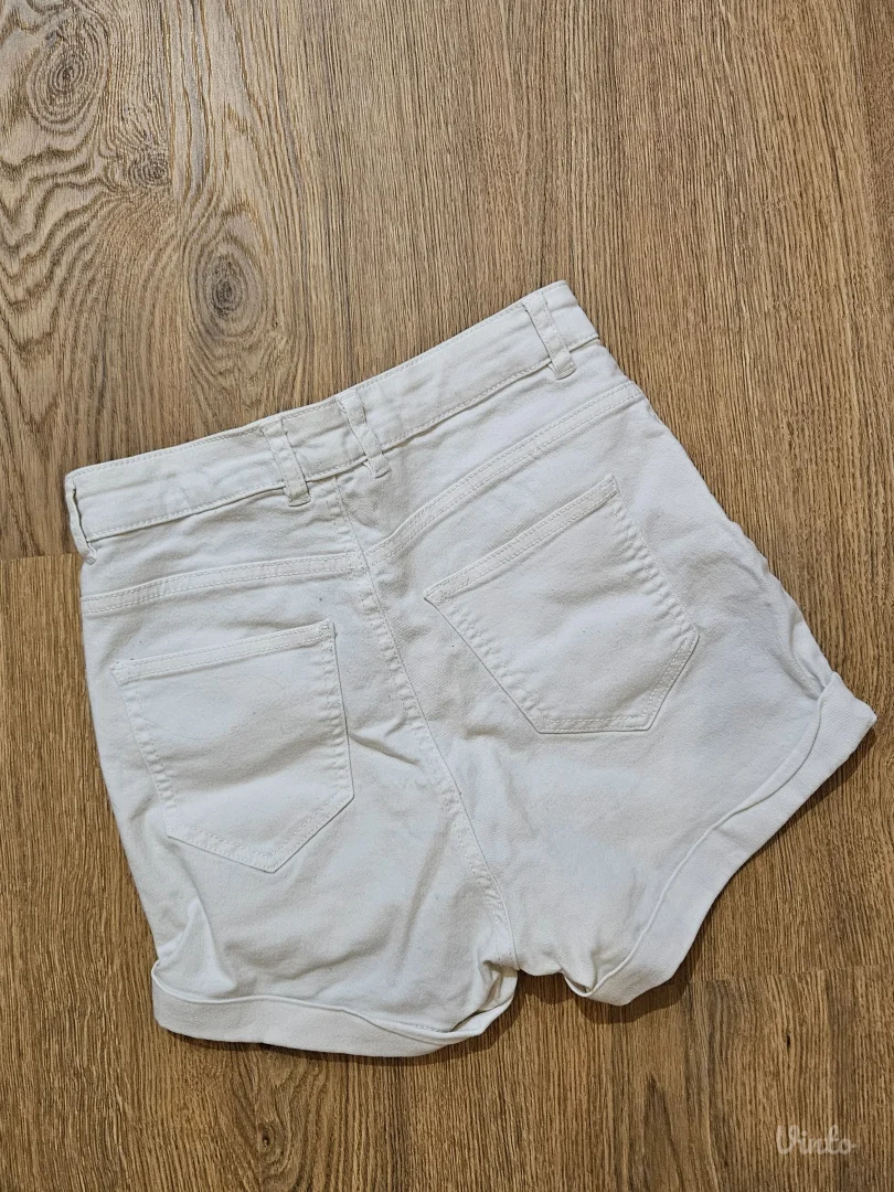 H&M šorts bele boje, visokog struka