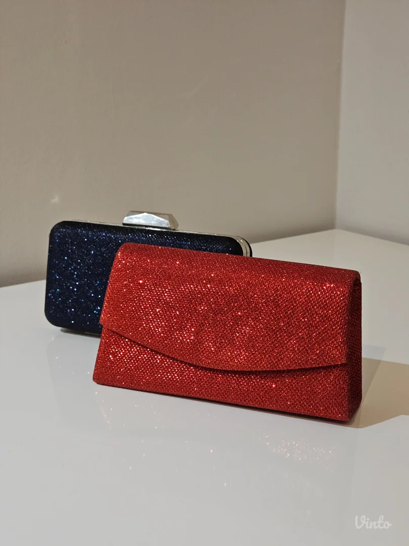 Teget i crvena elegantna clutch tobica