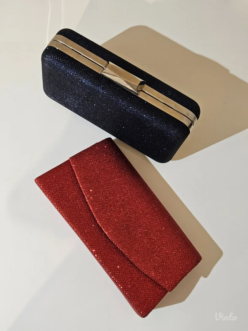 Teget i crvena elegantna clutch tobica