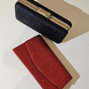 Teget i crvena elegantna clutch tobica