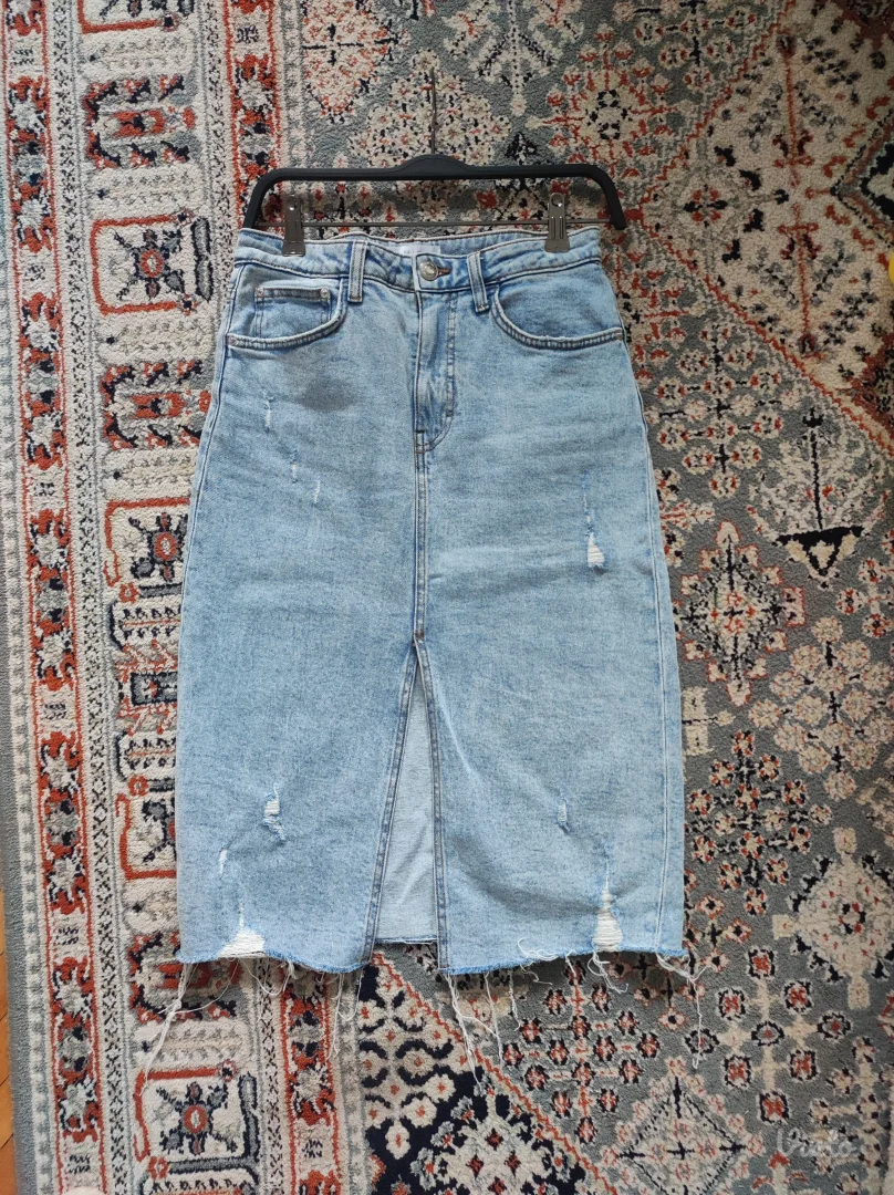 teksas suknja sa slicem napred NOVO S/M