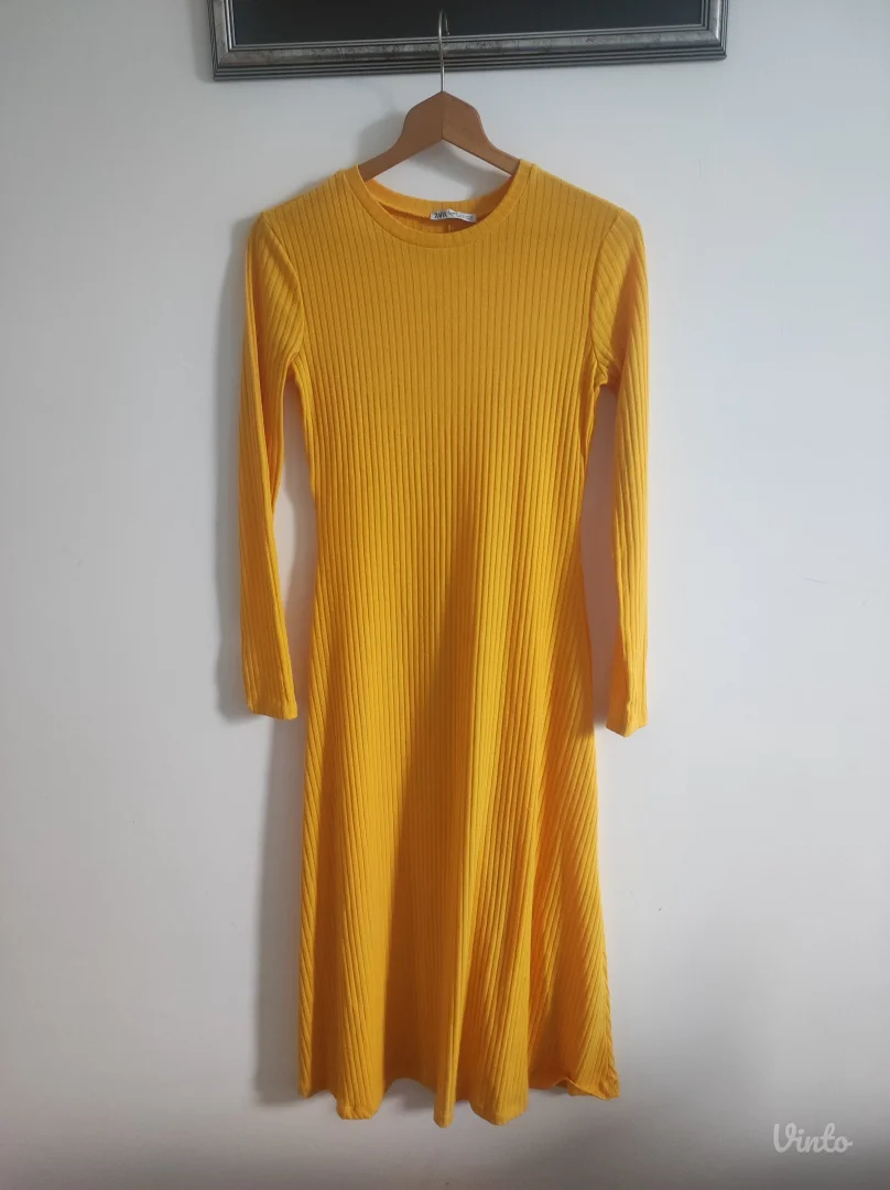 ZARA strukirana haljina NOVO S