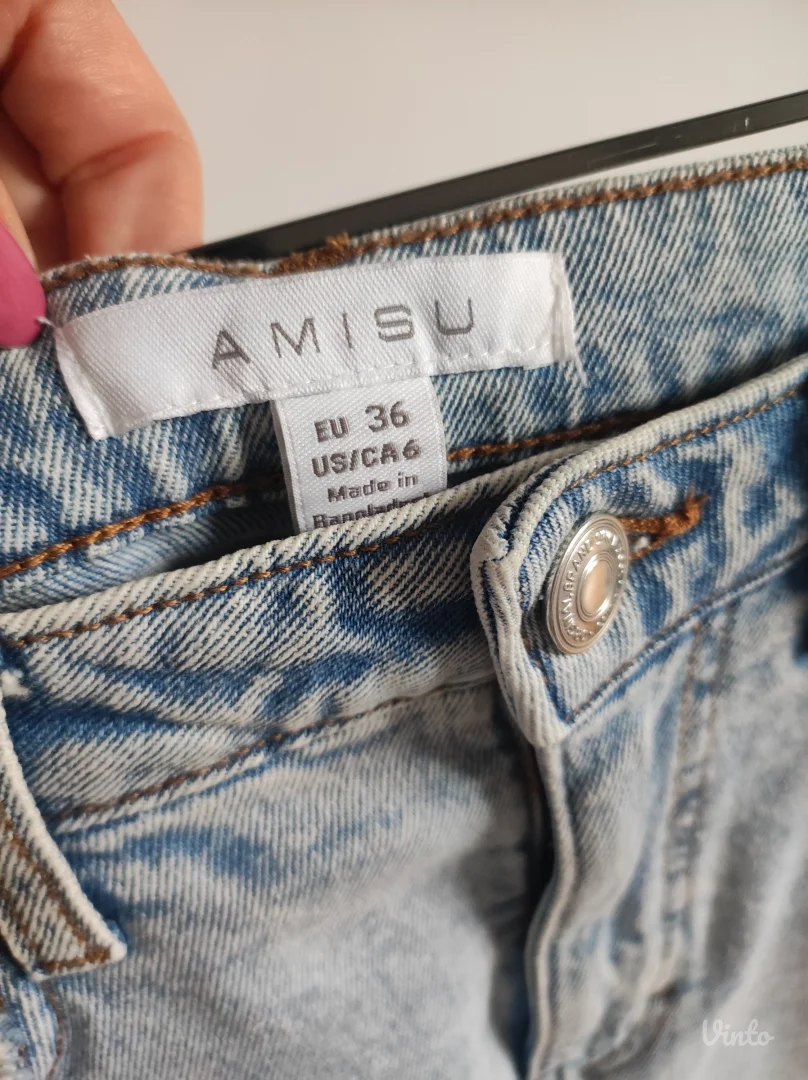 teksas suknja sa slicem napred NOVO S/M