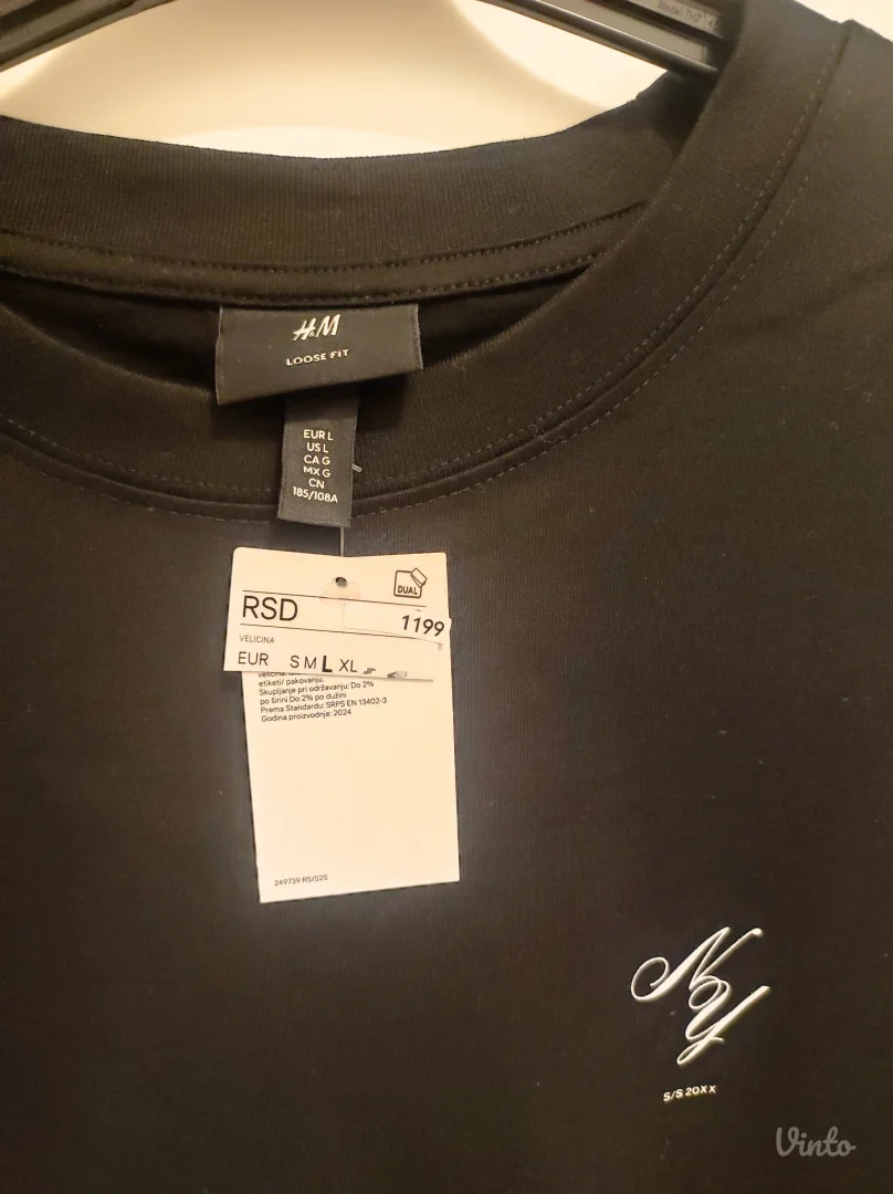 NOVO 100% PAMUK hm oversize majica