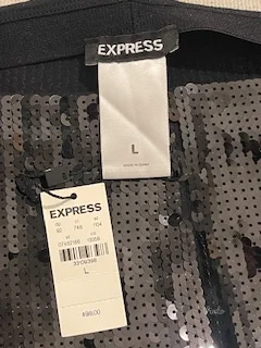 Express šljokičave krljušt crne helanke