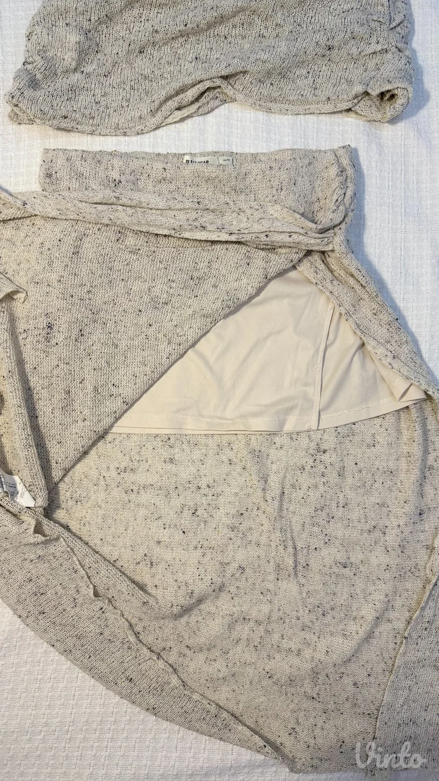 Pull&Bear krem pleteni komplet