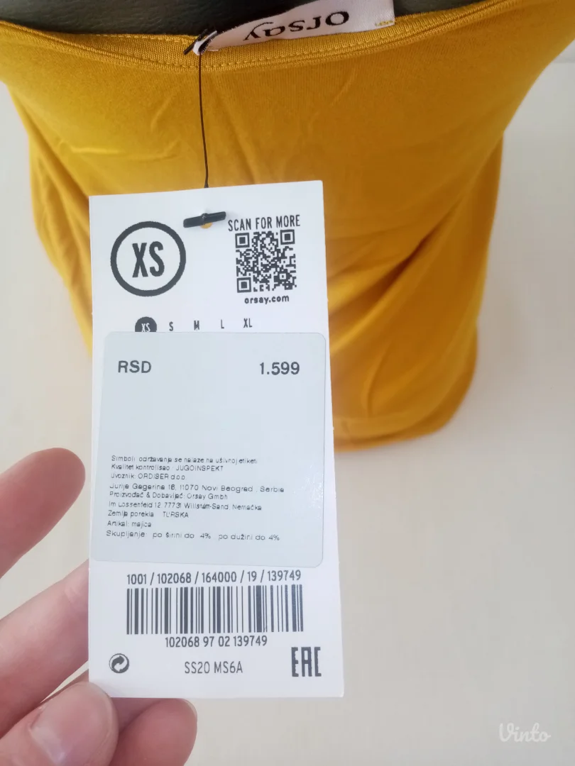 Majica na bretele, Orsay, vel. XS/S