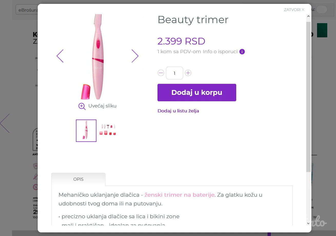 Avon trimer *NOVO*