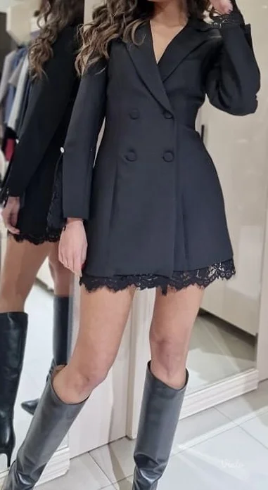 Crna haljina sa cipkom