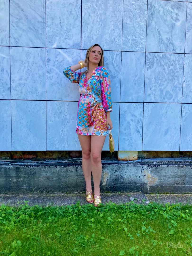Zara sarena zenska haljina