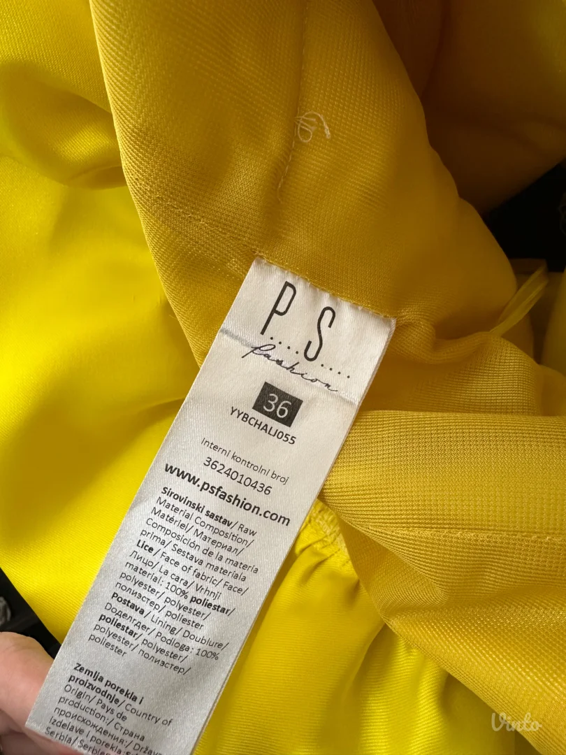 Zuta zenska haljina