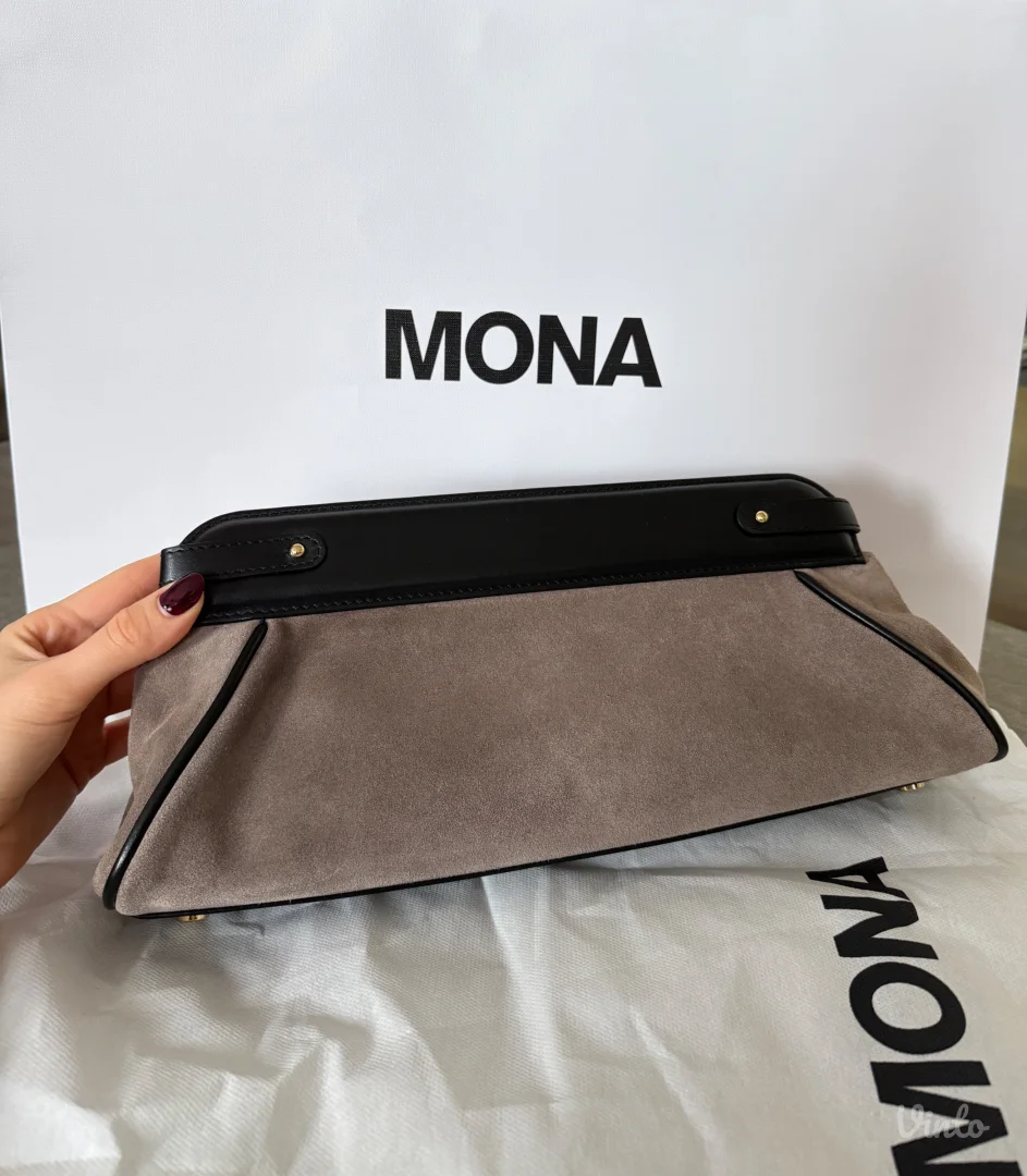 MONA - siva kožna tašna | NOVO sa etiketom