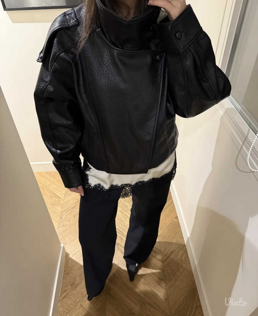 Zara faux leather jakna S | NOVA