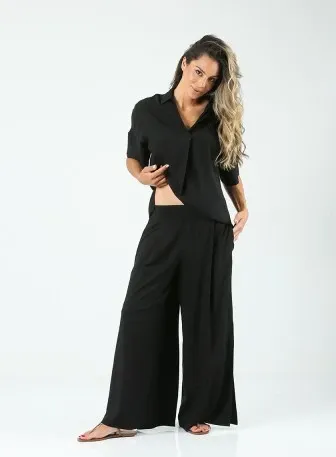 H&M crne elegantne pantalone