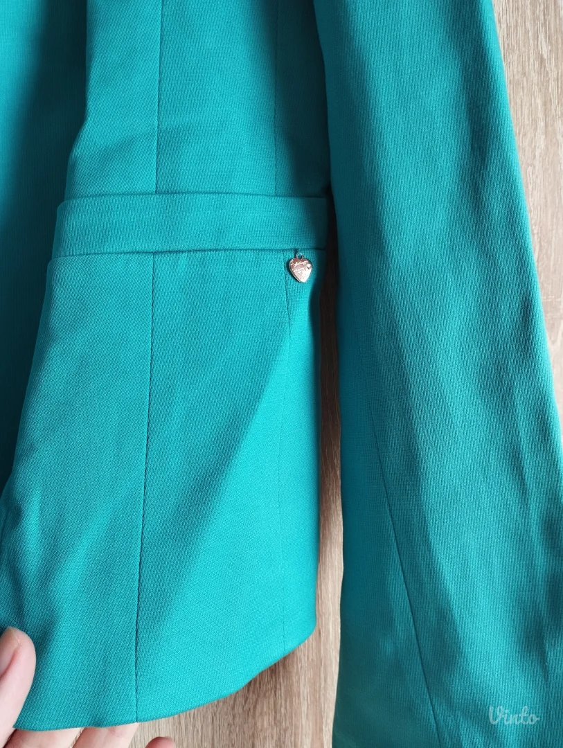 P.S. Fashion Tirkizni Strukirani Blejzer – Kao nov (Veličina 36)