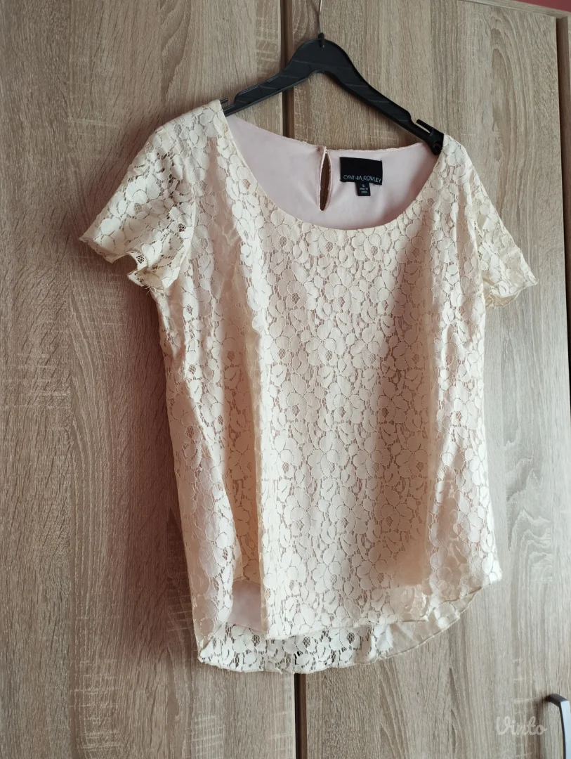 Cynthia Rowley Bluza, Čipkasta, Pudro Roze