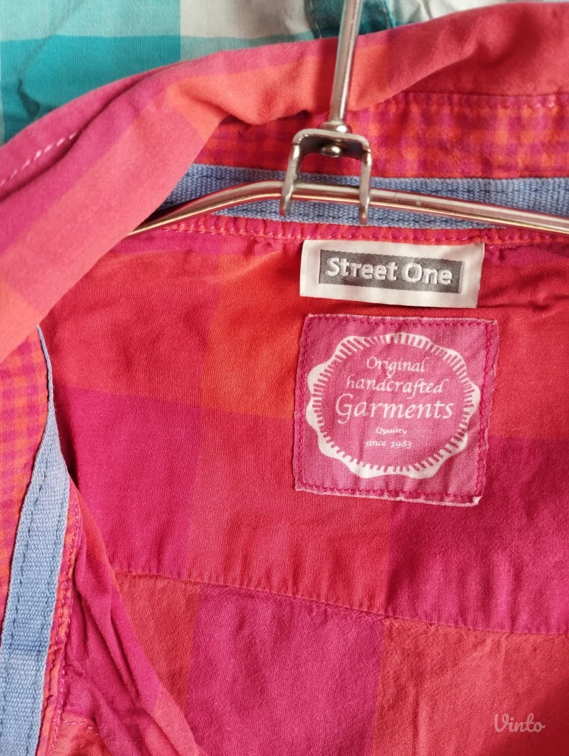 STREET ONE Košuljice Karirane, Pamučne Plava i Crvena
