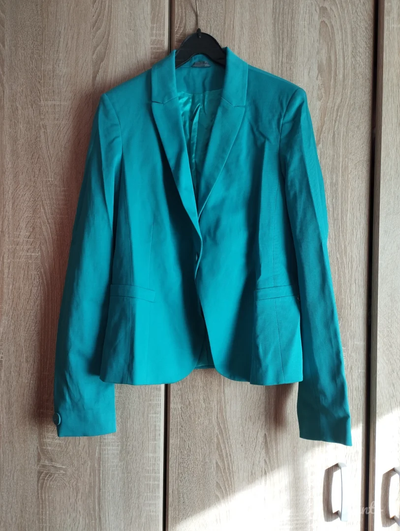 P.S. Fashion Tirkizni Strukirani Blejzer – Kao nov (Veličina 36)