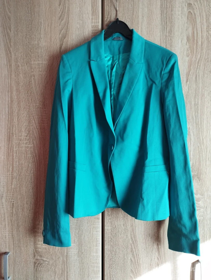 P.S. Fashion Tirkizni Strukirani Blejzer – Kao nov (Veličina 36)