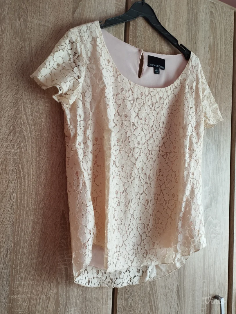 Cynthia Rowley Bluza, Čipkasta, Pudro Roze