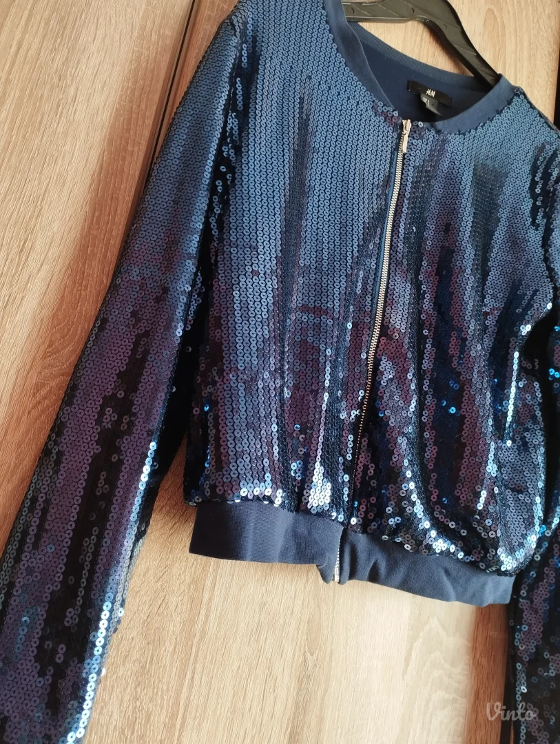 H&M Sequined Bomber – Jakna sa „krljuštima“ (Kao nova, S)