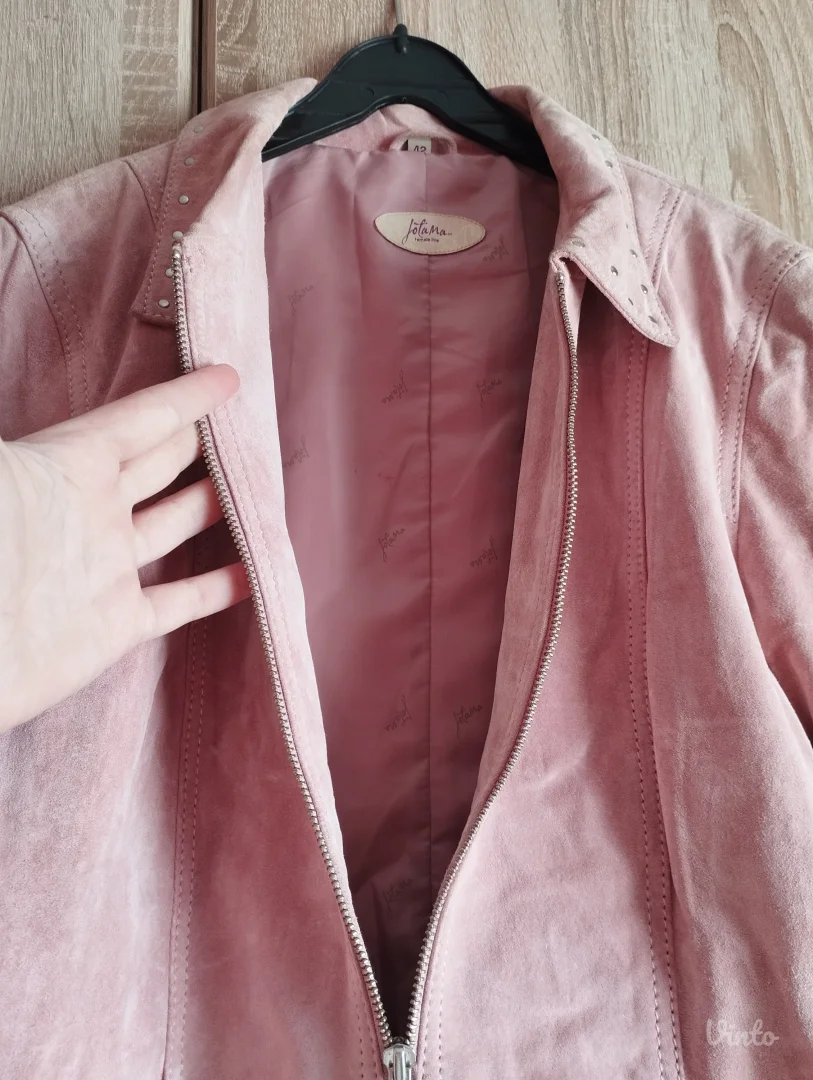 Lafana Femme Line – Elegantna kožna jakna sa cirkonima (Kao nova)