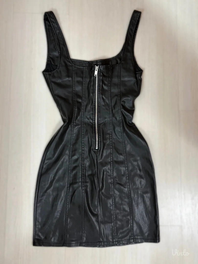 Bershka kožna haljina