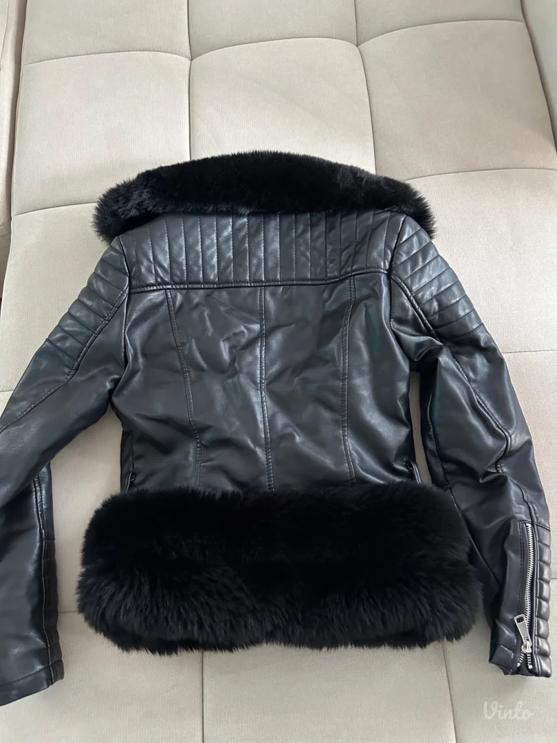 kožna jakna sa krznom