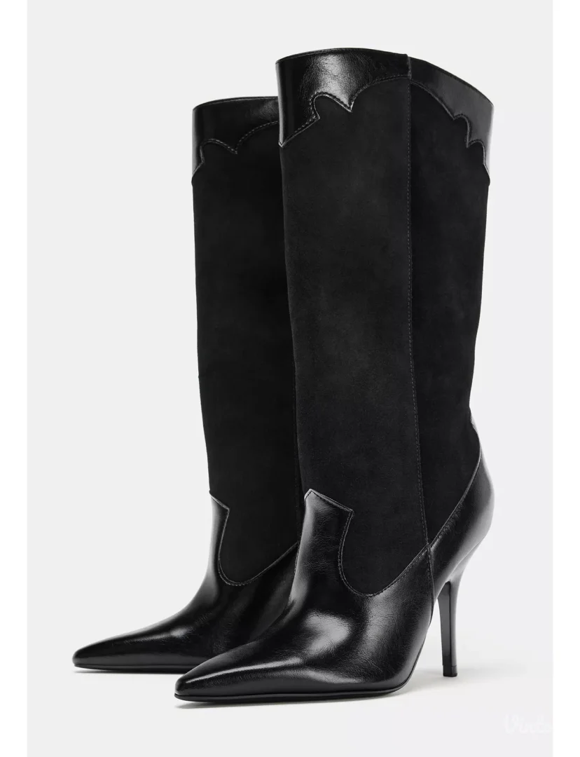 Zara polukozne čizme novo