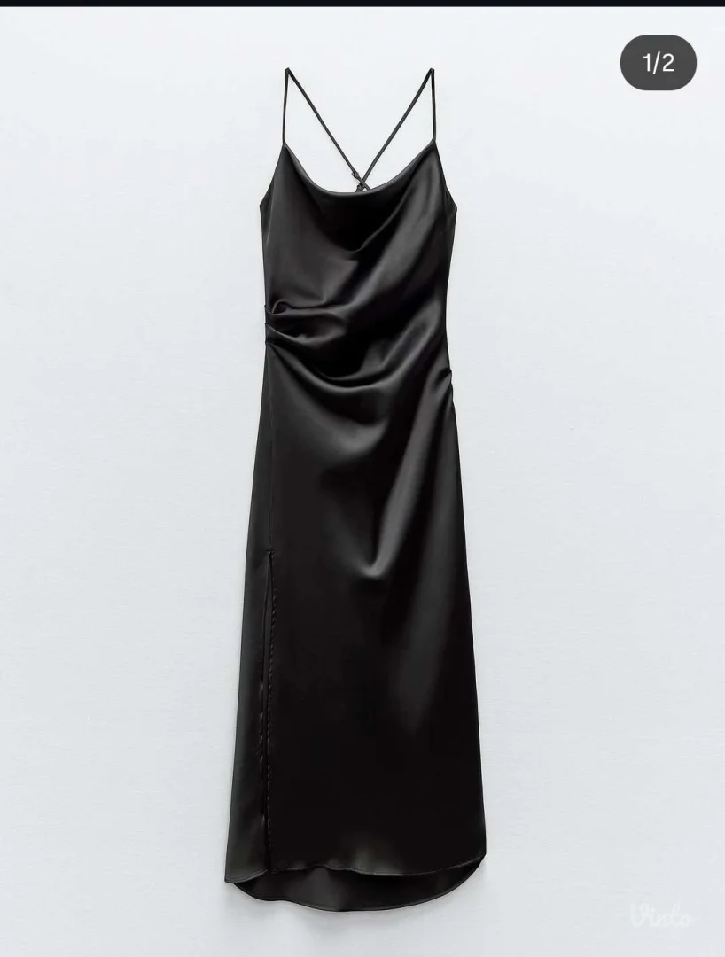 Zara midi slip haljina S velicina