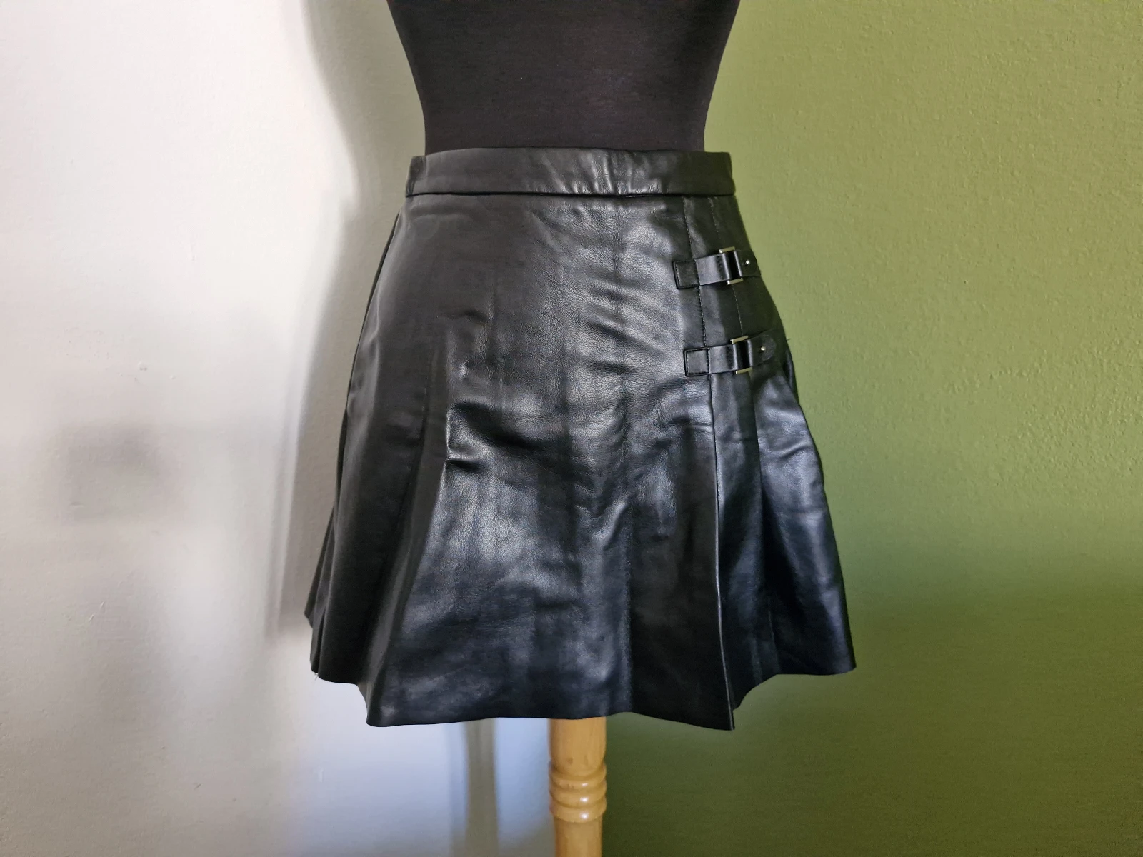 Faux leather suknja