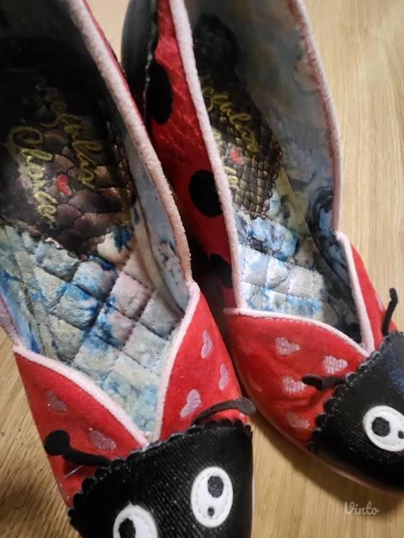 Irregular Choice 'Lady Bee' Red Wedge High Heel Shoes