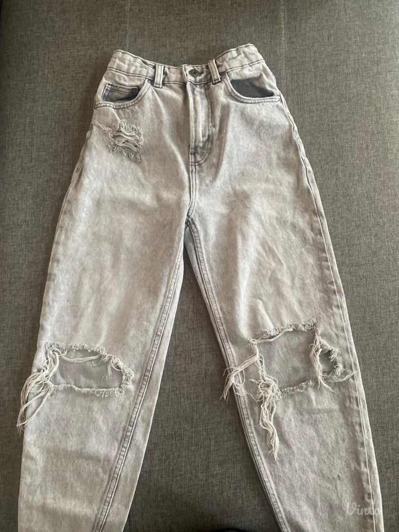 bershka sive farmerke