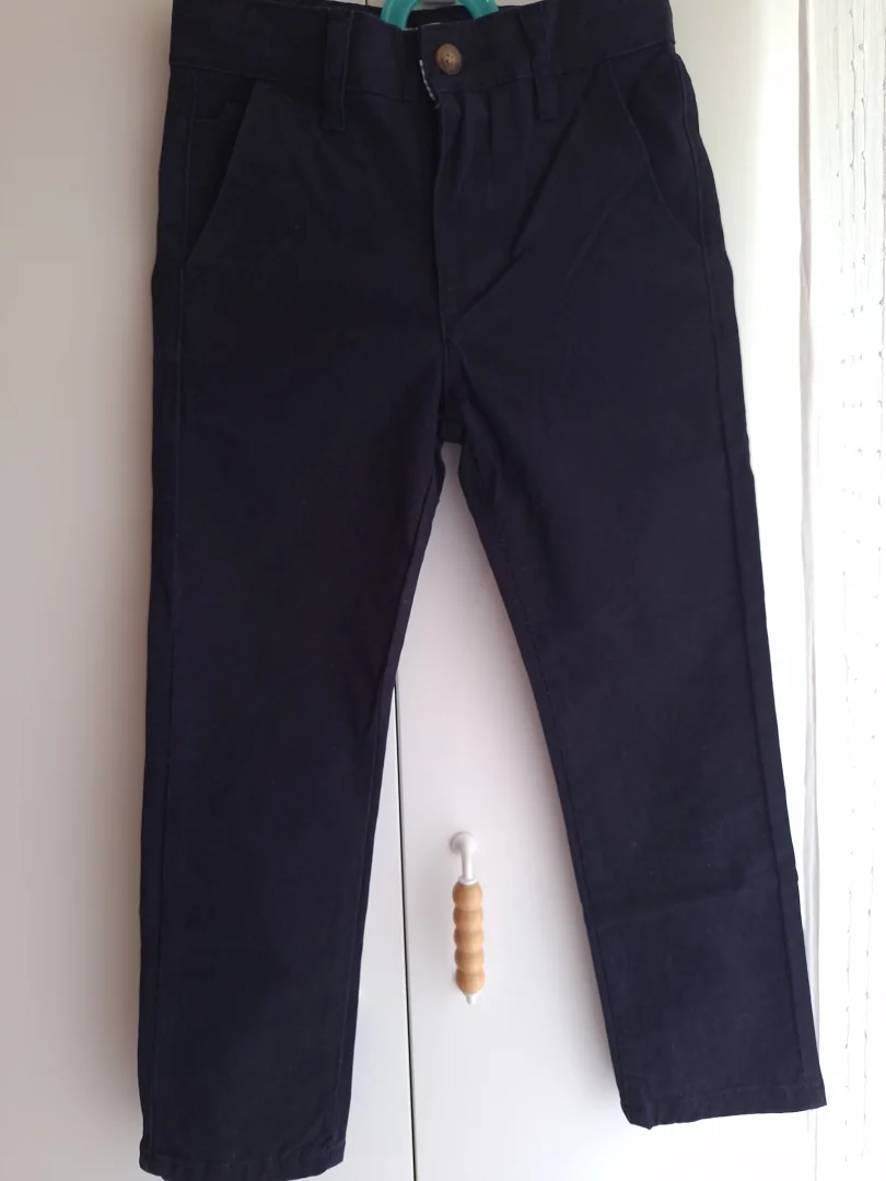 Teget pamucne pantalone za decaka, NOVE, vel. 116