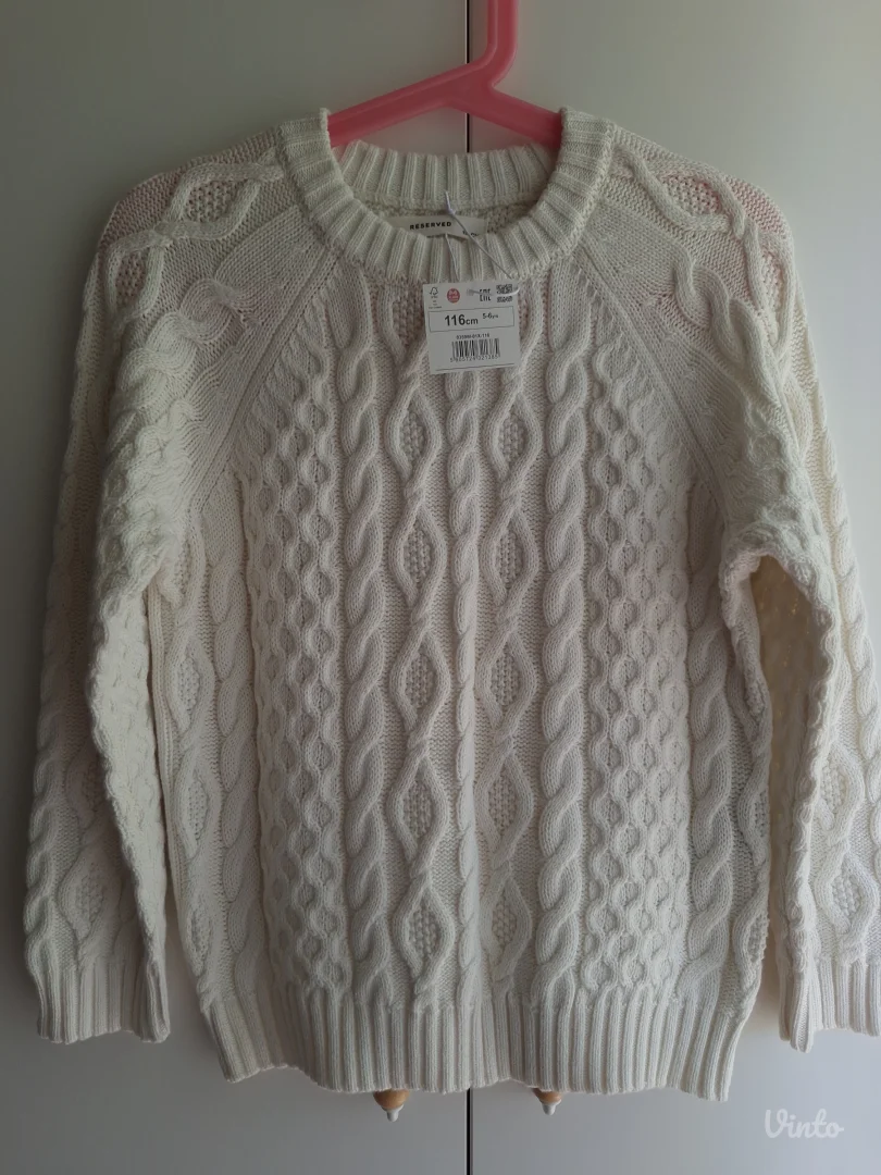 Pamucni deciji dzemper, NOVO, vel. 116