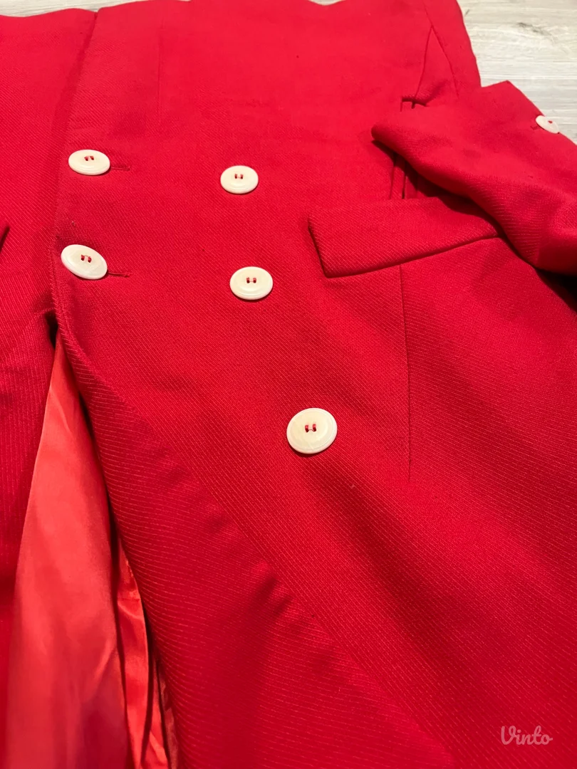 Crveni Mango dvoredni kaput, M