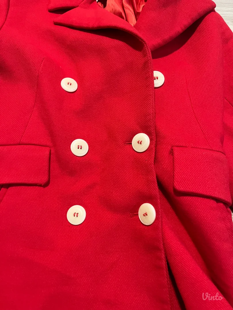 Crveni Mango dvoredni kaput, M