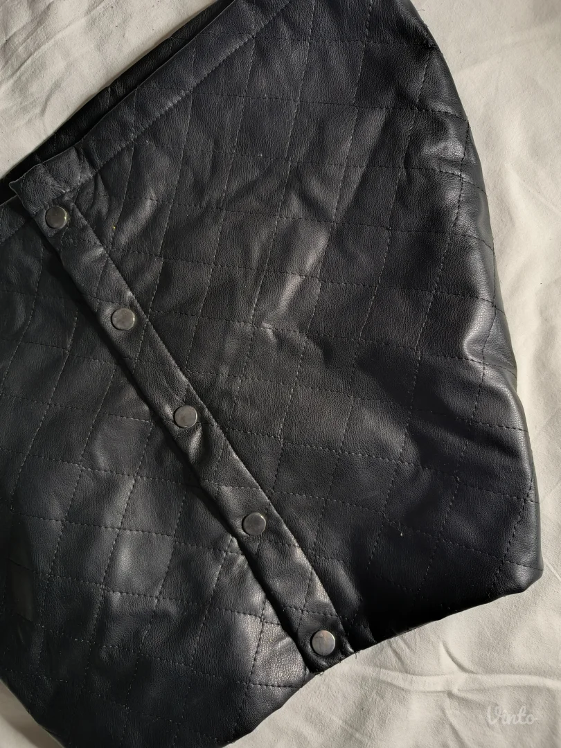 Kožna suknjica na preklop