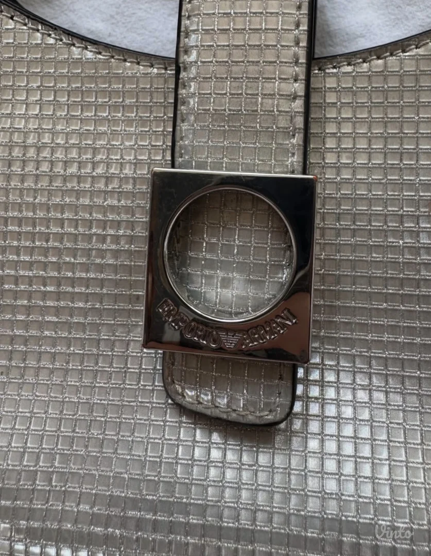 Armani original torbica srebrna
