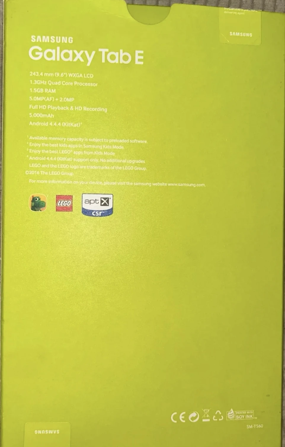 Samsung galaxy tab E