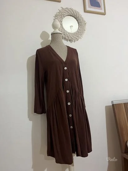 NOVO haljina od LANA i VISKOZE M vel