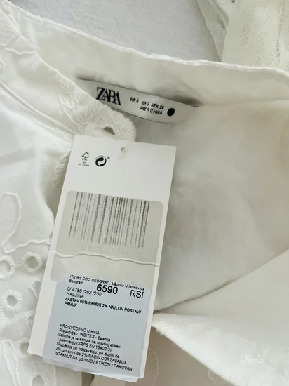 ZARA NOVO haljina engelski vez S/M vel