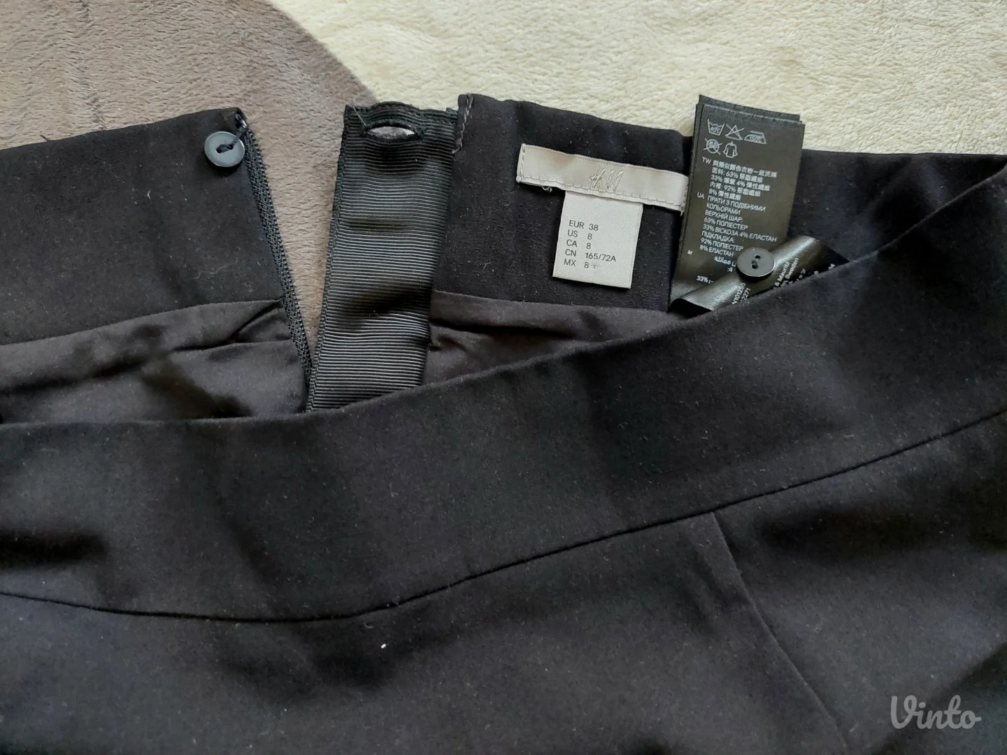 H&M crna pencil suknja 38