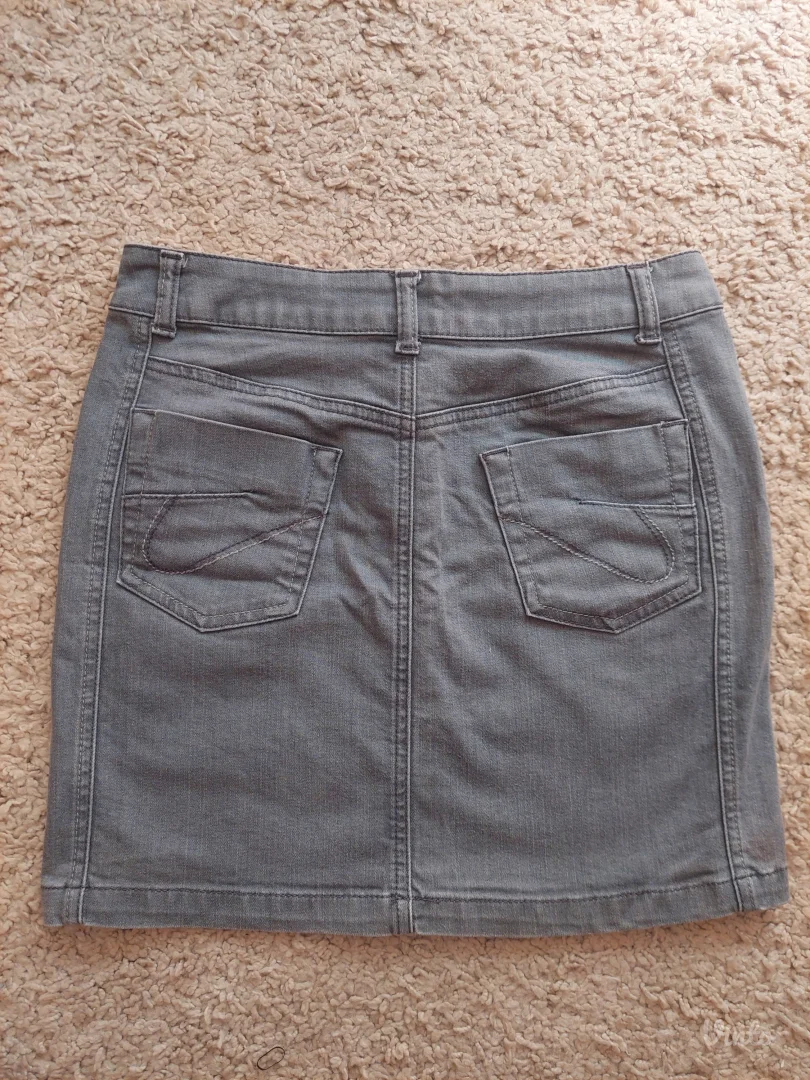 Mexx siva teksas mini suknja M