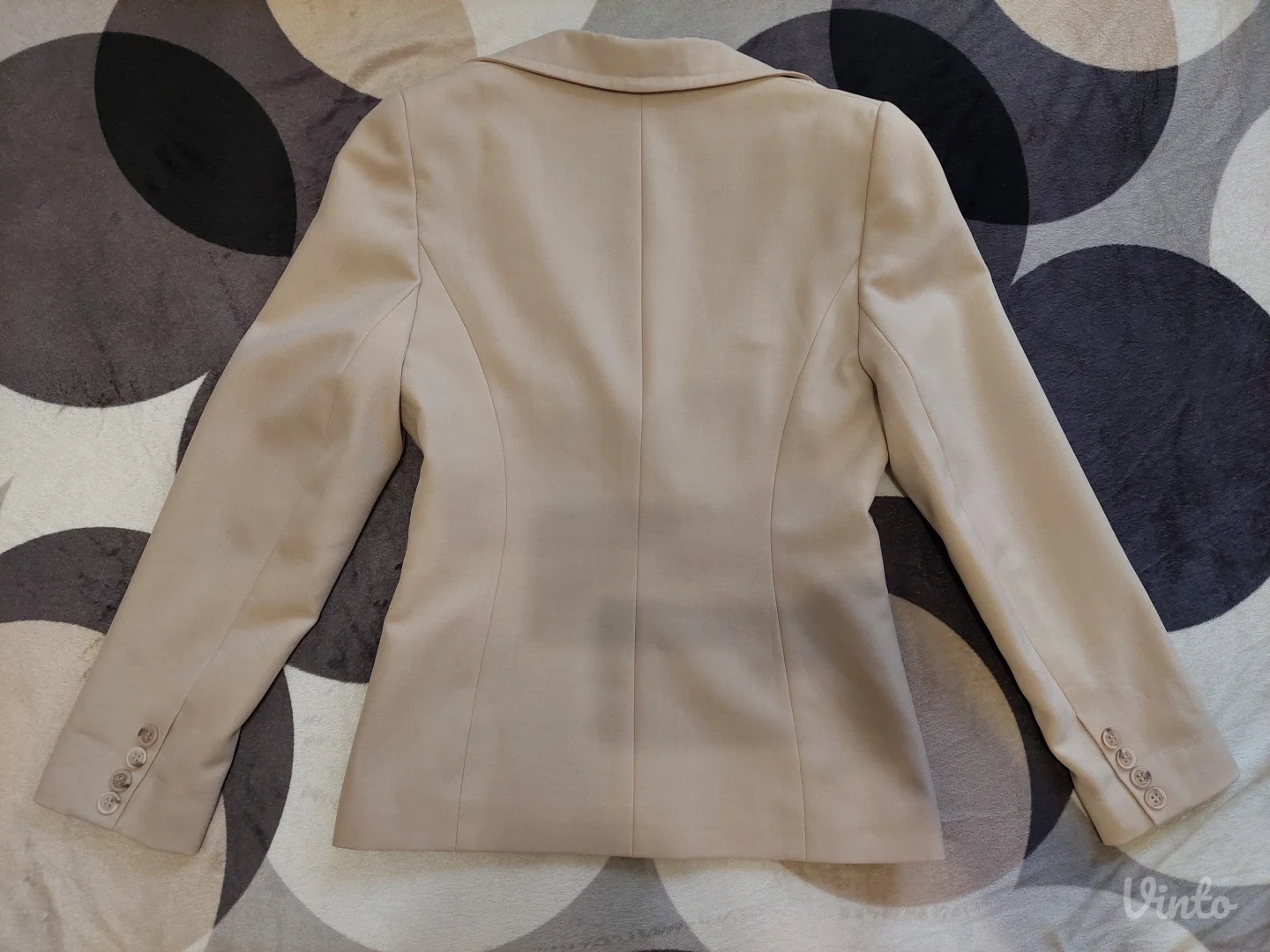 Bež sako zmija print M