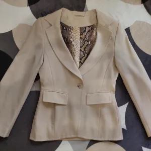 Bež sako zmija print M