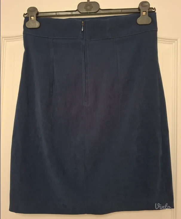 Tamnoplava velur suknja